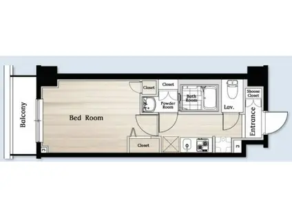 N-STAGE鶴見(1K/1階)の間取り写真