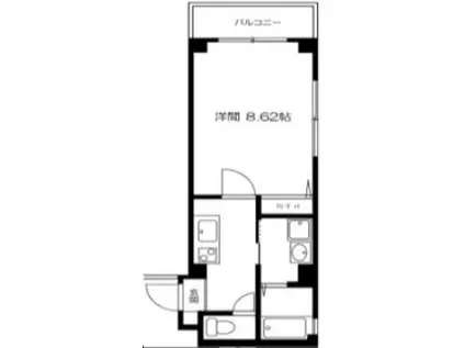 メゾン・デ・ノムラ南久宝寺(1K/2階)の間取り写真