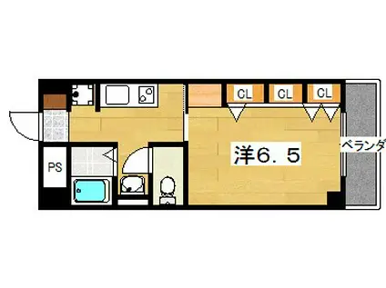 KS ESPOIR(1K/1階)の間取り写真