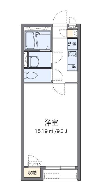シャルムZEN(1K/1階)の間取り写真