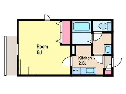 グランドシャリオ(1K/1階)の間取り写真