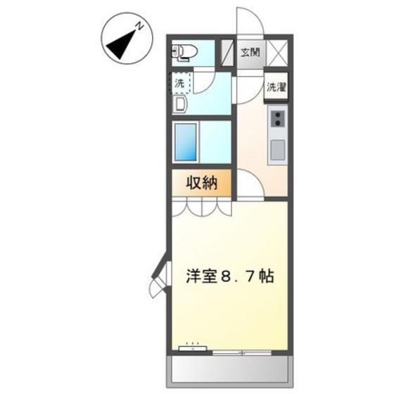 サンコート瀬戸 II(1K/1階)の間取り写真