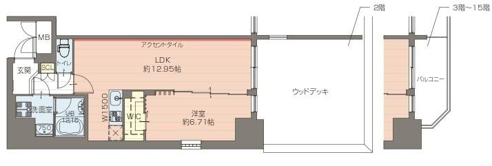 プレジオ鎗屋町(1LDK/3階)の間取り写真
