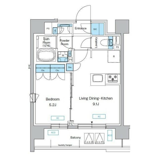 プレディアコート三軒茶屋(1LDK/2階)の間取り写真