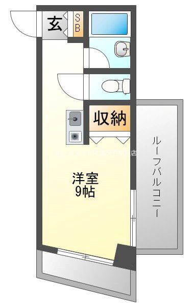 アーバンコアビル(ワンルーム/3階)の間取り写真