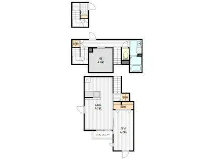 ファミリア(1SLDK/2階)の間取り写真