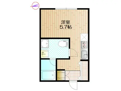 KAMIKEN西池袋マンション(ワンルーム/2階)の間取り写真