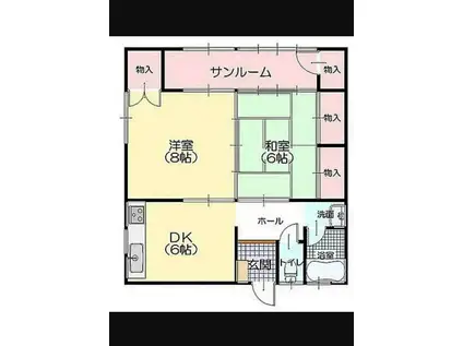 第二グリーンハイツ(2DK/2階)の間取り写真