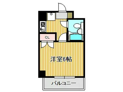 ファミーユビル(1K/5階)の間取り写真