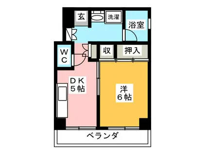 シャトー常盤台(1K/3階)の間取り写真
