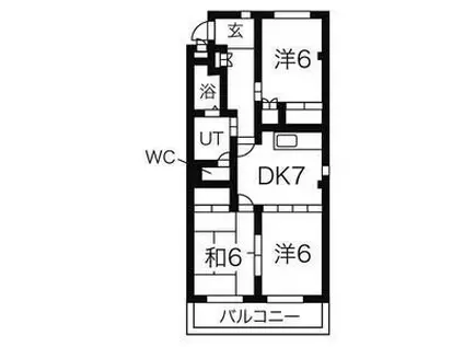 グリーンパーク新舞子(3DK/2階)の間取り写真