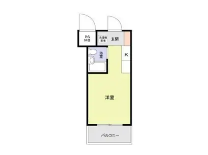 PLENDY鷺沼(ワンルーム/2階)の間取り写真