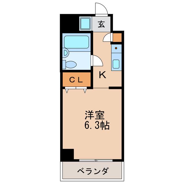第30プロスパー泉(1K/3階)の間取り写真