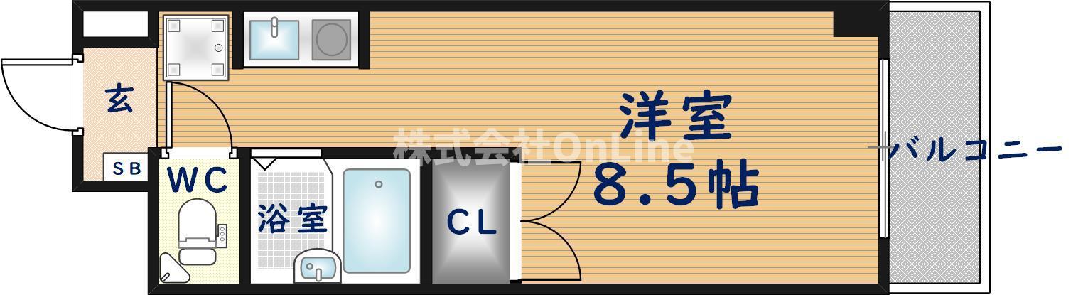メゾンOC(ワンルーム/5階)の間取り写真