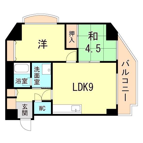 ブリックブロック(2LDK/3階)の間取り写真