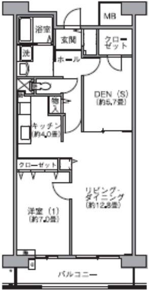 コーポレート五反野(1SLDK/1階)の間取り写真