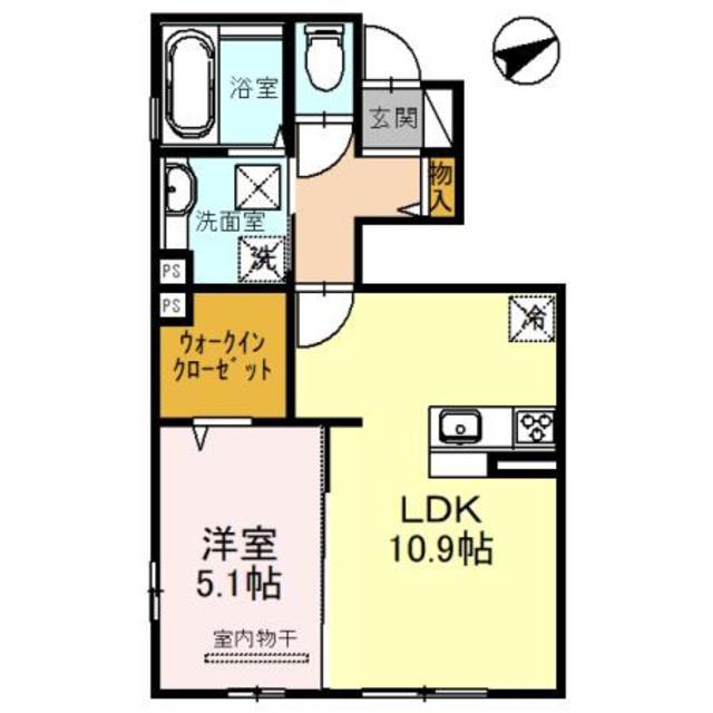 ポルト ボヌール(1LDK/1階)の間取り写真