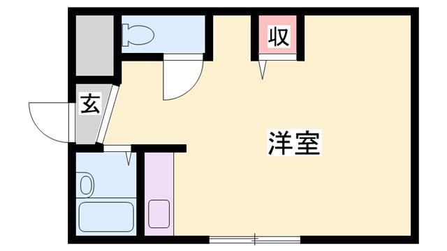エリツィン坂元町(ワンルーム/2階)の間取り写真