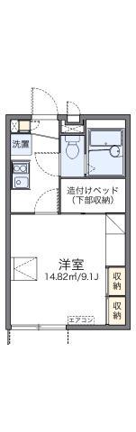 レオパレス浜3丁目(1K/1階)の間取り写真