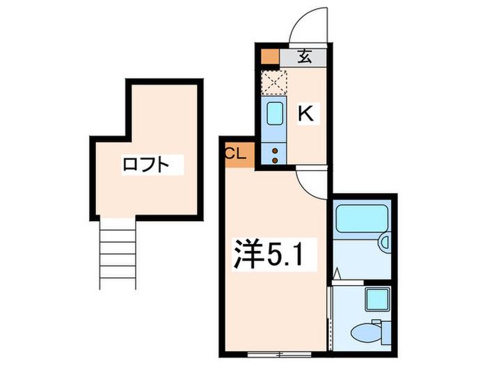 TAPETUM横濱(1K/2階)の間取り写真