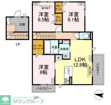 VISTA FUJI(3LDK/2階)の間取り写真