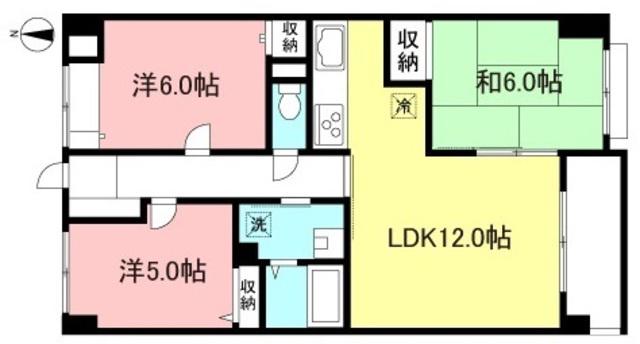 グランシャリオ(3LDK/2階)の間取り写真