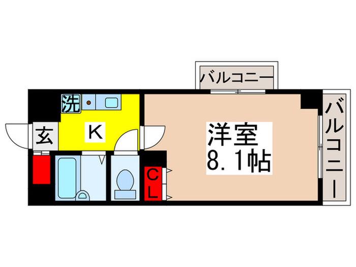 ガディス・パーク(1K/5階)の間取り写真