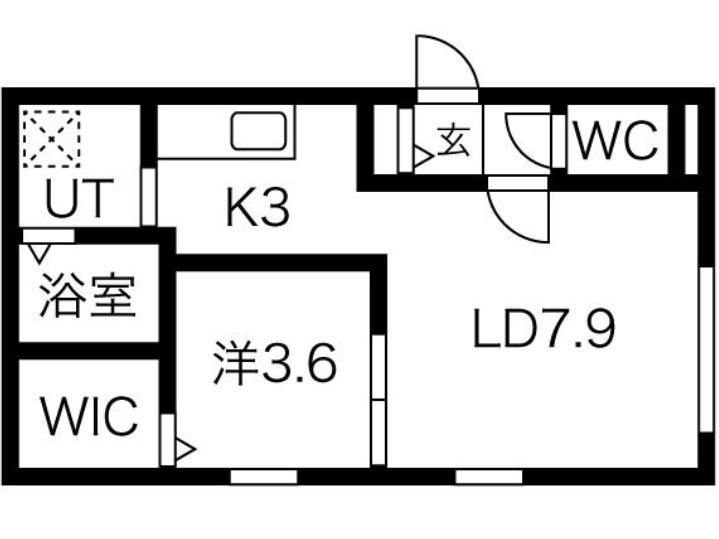BELLISSIMO MIYANOSAWA(1LDK/4階)の間取り写真