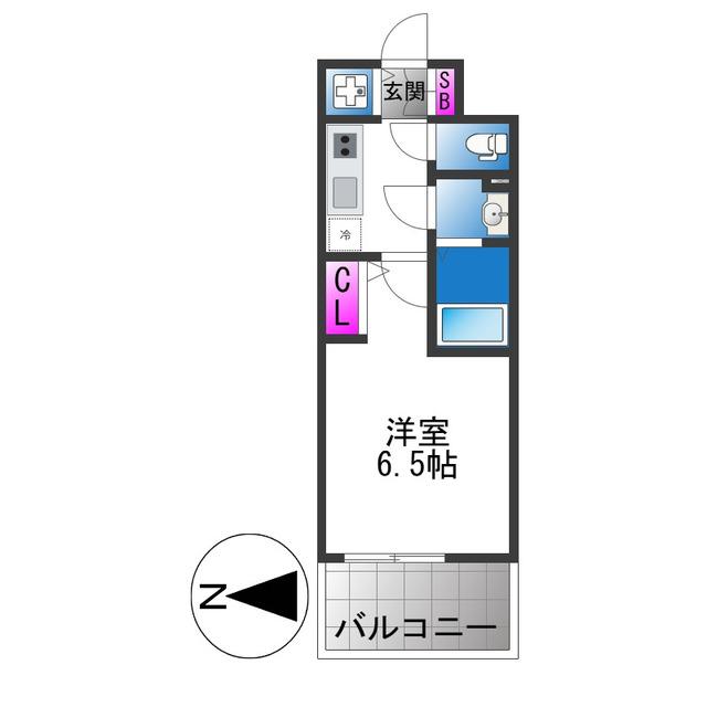 CREST TAPP 大阪イースト(1K/10階)の間取り写真