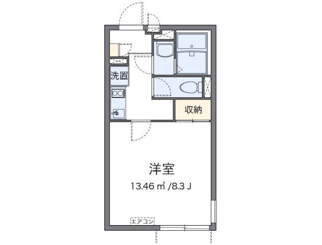 クレイノプランドール(1K/2階)の間取り写真