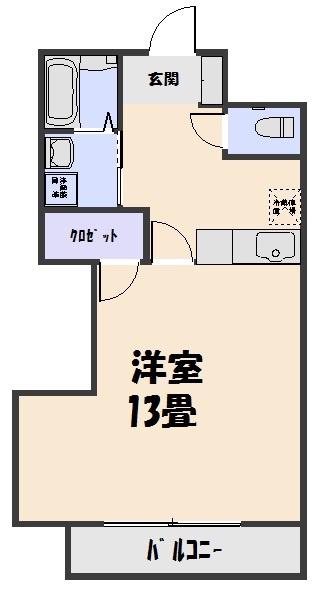 セピアコート宇宿(1K/2階)の間取り写真