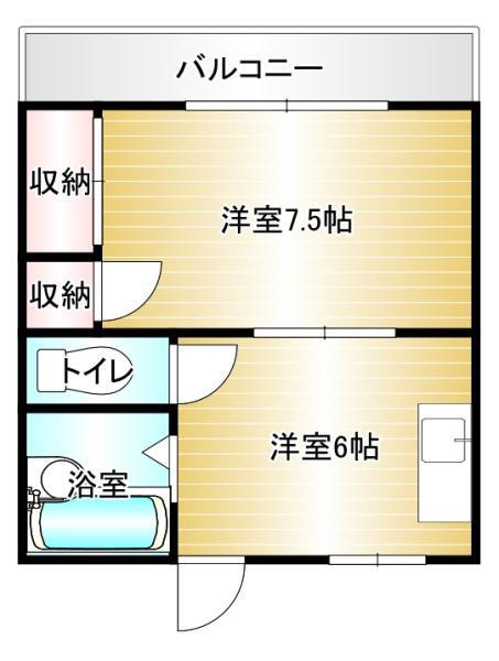 TAIYOBUILDING(1DK/1階)の間取り写真