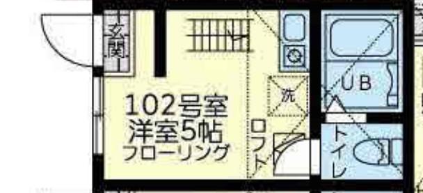 ユナイト黄金町ファンタナモーレ(ワンルーム/1階)の間取り写真