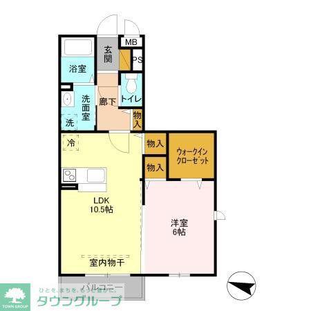 ソラシエスタ(1LDK/3階)の間取り写真