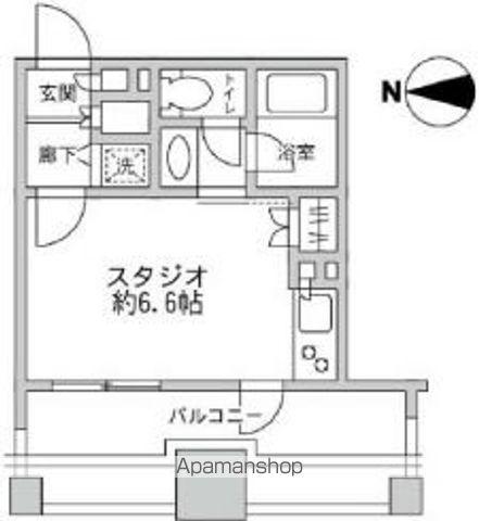 レジディア市ヶ谷(ワンルーム/2階)の間取り写真