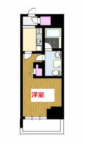 AXAS汐留(1K/3階)の間取り写真