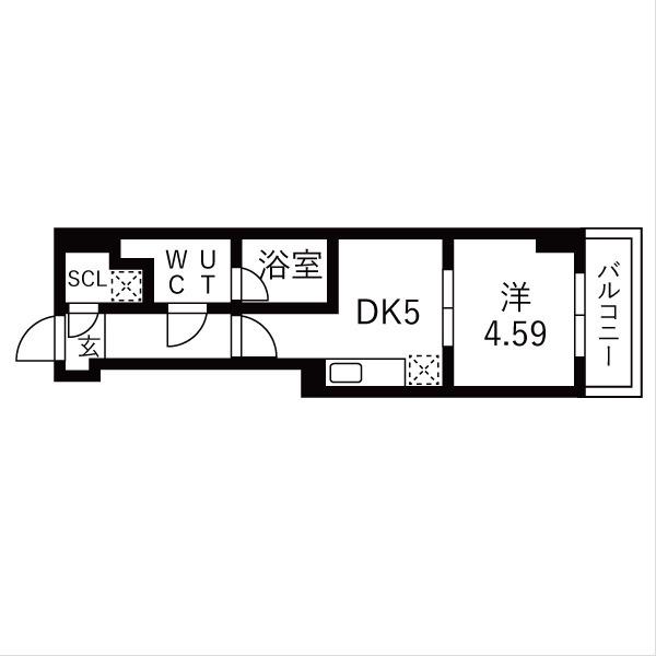 OAKLANCE大塚(1DK/5階)の間取り写真