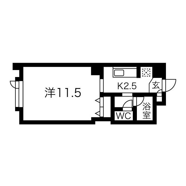 藤井ビルひばりが丘(1K/10階)の間取り写真
