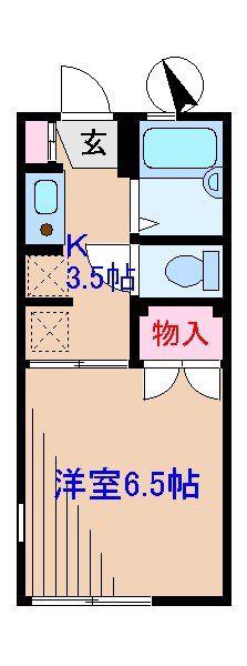 クレール日吉(1K/2階)の間取り写真