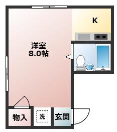 東田マンション(1K/2階)の間取り写真