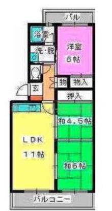 エクセレント・フジ(3LDK/2階)の間取り写真
