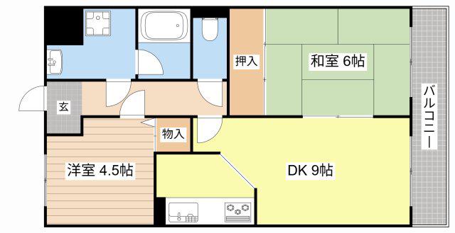 パディ・アイ・マンション(2DK/2階)の間取り写真