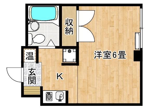 新昭和ビル(1K/3階)の間取り写真