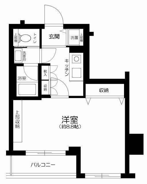 ブライズ浅草(1K/4階)の間取り写真