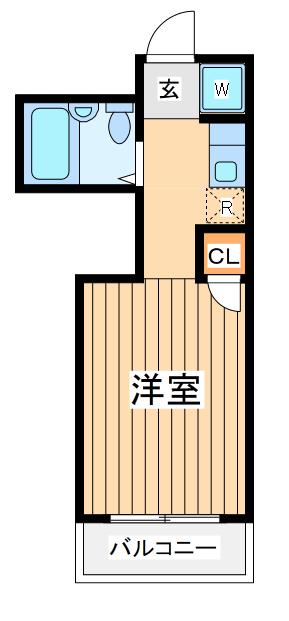 なわてグリーンハイツ(1K/2階)の間取り写真
