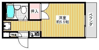 クレスト神田(1K/1階)の間取り写真