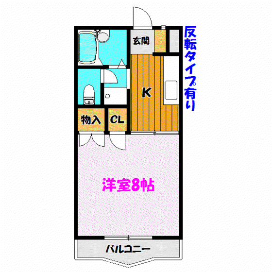 コーポラス芳賀II(1K/2階)の間取り写真