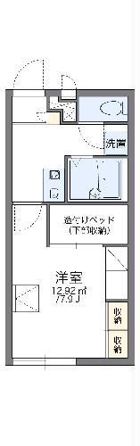 レオパレスパル3(1K/1階)の間取り写真