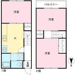 久代コート(3K/1階)の間取り写真
