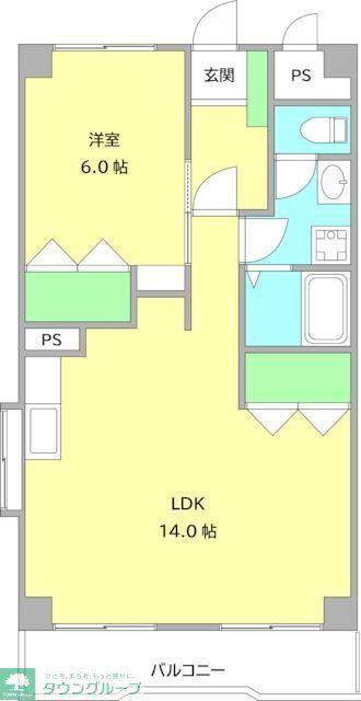 ゼファー銀座(1LDK/10階)の間取り写真
